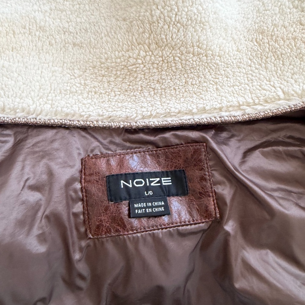 Noize Raelynn Faux Shearling Trim & Vegan Leather Teddy Jacket - Picture 9 of 9
